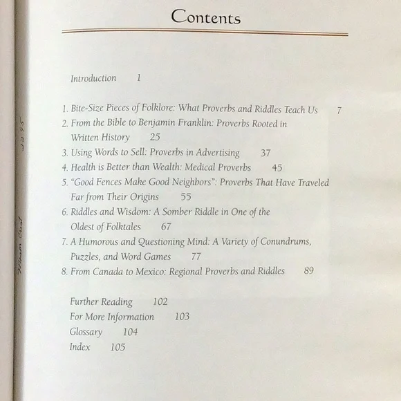 North American Folklore: Folk Proverbs and Riddles - Picture 3 of 5